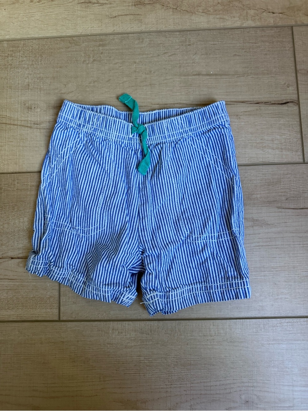 Carter's Boys Seersucker Drawstring Shorts Blue 18-24 Months
